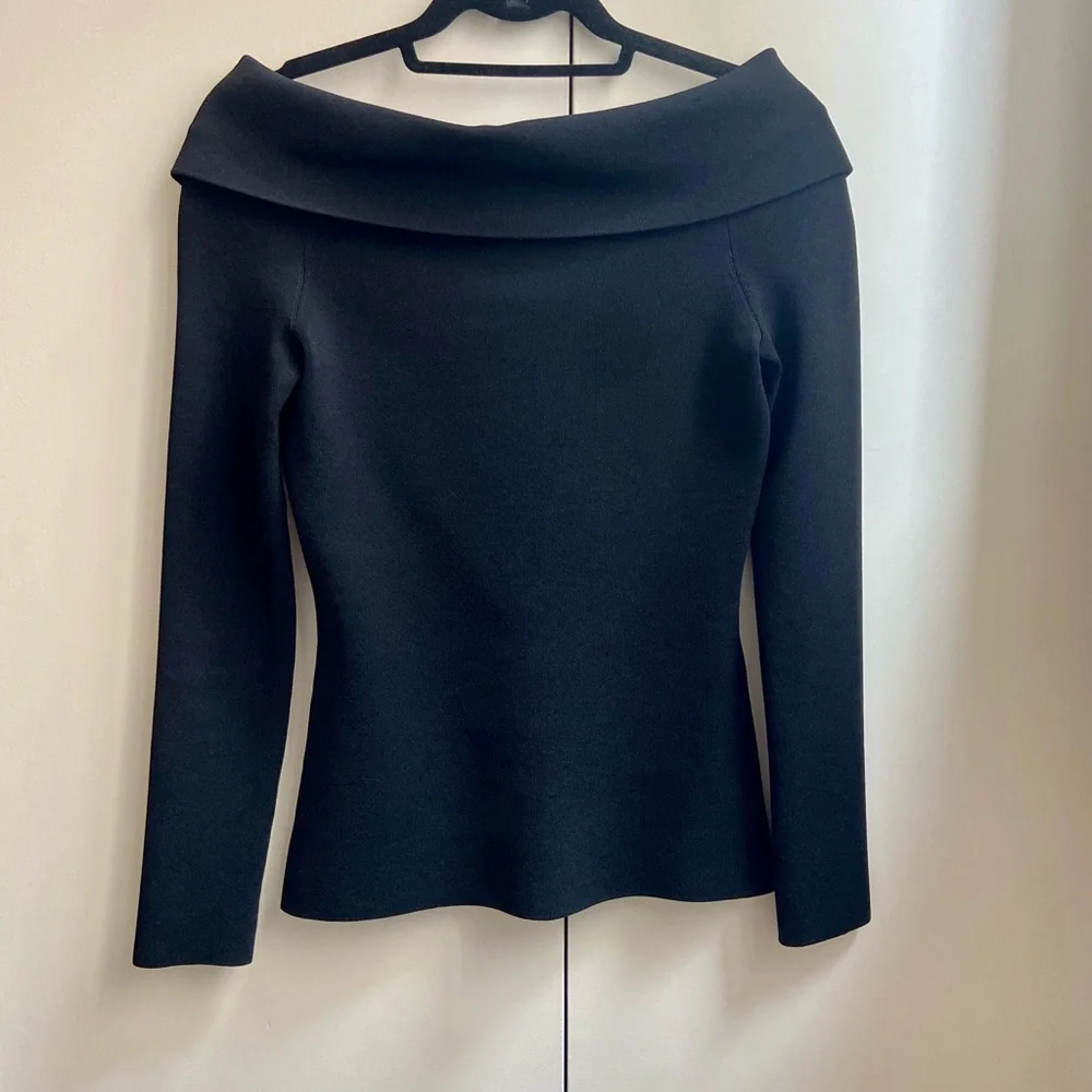 Proenza Schouler Black Off-Shoulder Top - Picture 4 of 7